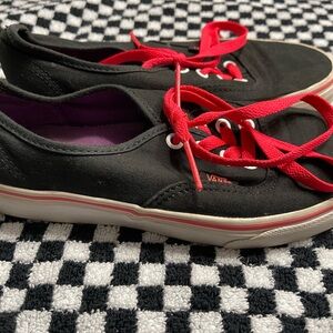 Vans, ladies, size 6, black canvas shoes